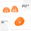 72Pcs Orange Plastic Easter Eggs Fillable Hollow Candy Holder for Kids 8