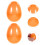 72Pcs Orange Plastic Easter Eggs Fillable Hollow Candy Holder for Kids 9