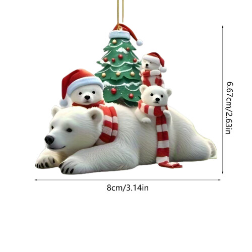 Acryl-Eisbär-Ornament Weihnachtsbaumschmuck 1 1