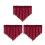 Curtains Short Solid Color Curtains, Triangular Curtains for Household, Small Window, Through Rod Curtains for Kitchen, Bathroom, Cabin 2