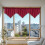 Curtains Short Solid Color Curtains, Triangular Curtains for Household, Small Window, Through Rod Curtains for Kitchen, Bathroom, Cabin 4