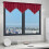 Curtains Short Solid Color Curtains, Triangular Curtains for Household, Small Window, Through Rod Curtains for Kitchen, Bathroom, Cabin 7