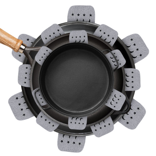 Pot & Pan Protectors Set of 12 (4 Sizes), Stackable Pads for Separating/Protecting Cookware 2