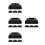 16Pcs Black Post Caps for Deck Base Covers Plastic Split Foot Design 8