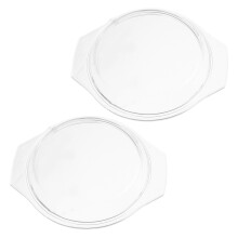 Microwave Splatter Cover Transparent 2pcs 8.1in Round Glass Lid
