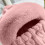 Conjunto feminino de gorro e cachecol de tricô rosa, à prova de vento e quente. 5