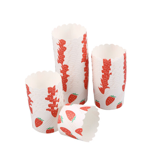 50 Pcs Heat Resistant PE Coating Muffin Cupcake Liners