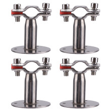 4Pcs Pipe Hanger Bracket Clamp Support Clip 304 Stainless Steel