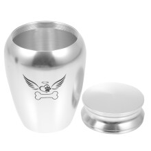 1Pc Stainless Steel Pet Ash Urn Durable Casket Silver