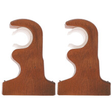 2Pcs Resin Curtain Pole Bracket Set Chocolate for Window Curtain Rods