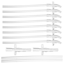 3Sets Flexible Silikon-Trinkhalme Transparent Für Haushalt Und Camping