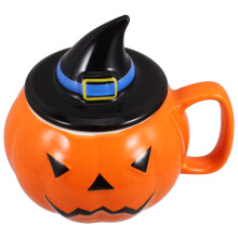 3Stk Halloween Keramikbecher Kürbisform Bunt Für Tee Zu Hause