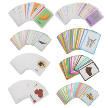 Household Kids Plaything Assorted Color Flash Cards for Learning