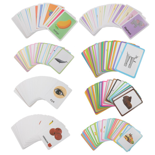 Household Kids Plaything Assorted Color Flash Cards for Learning