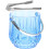 3Pcs Sky-Blue Plastic Ice Buckets for Storage and Beverage Serving 1