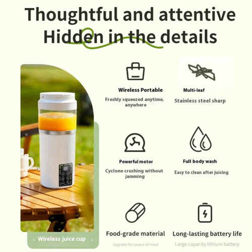 Mini USB-rechargeable blender for smoothies and shakes, 2