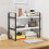 Wooden Bookshelf 2-Tier Free-Standing Display Stand 6