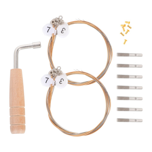 5Sets Precision Lyre Harp String Replacement Kit with Wrench 2