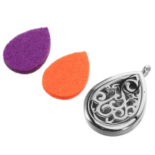 3Ensembles Pendentif Aromathérapie Acier Inoxydable Style Goutte D'eau