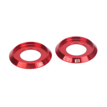 Aluminium Alloy Hub Nuts M10xP1.0 Red