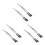 6Pcs Long Silver Tweezers with Soft Silicone Tips for Multi-Use 4