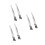 6Pcs Long Silver Tweezers with Soft Silicone Tips for Multi-Use 6