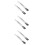 6Pcs Long Silver Tweezers with Soft Silicone Tips for Multi-Use 7