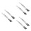6Pcs Long Silver Tweezers with Soft Silicone Tips for Multi-Use 9