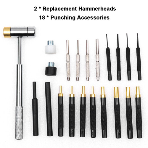 21PCS Double Sided Copper Hammer Punch Tool Set for Mechanical Maintenance 2