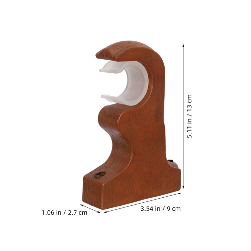 2Pcs Resin Curtain Pole Bracket Set Chocolate for Window Curtain Rods 2