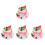 4Pcs Red Artificial Cake Models PU Material Decorative Fake Cake Props 3