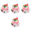 4Pcs Red Artificial Cake Models PU Material Decorative Fake Cake Props 4