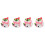 4Pcs Red Artificial Cake Models PU Material Decorative Fake Cake Props 5