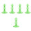 5Pcs Green Multi-Function Lollipop Holder Cake Pops Display Stand 6