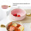 1Pc Environmentally Friendly Pink Ceramic Bowl Food Serving Holder 5