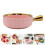 1Pc Environmentally Friendly Pink Ceramic Bowl Food Serving Holder 8