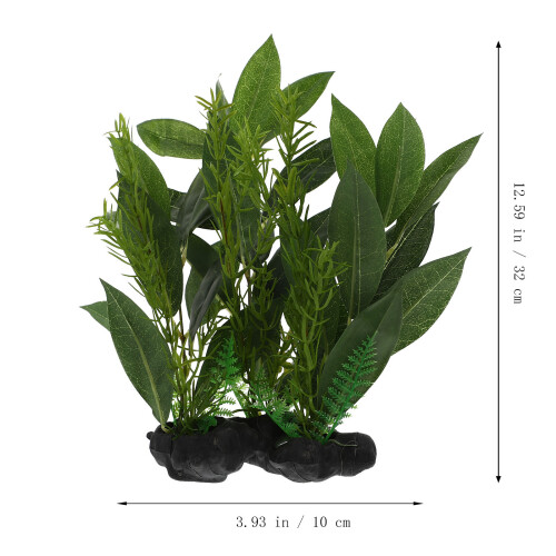 1Pc Artificial Plastic Aquatic Grass Fish Tank Adornment Green Decor 1