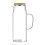 Pichet en verre borosilicate avec couvercle et anse, 1 L 1