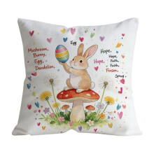 Housse de coussin lapin de Pâques 7G, motif créatif, coussin doux, idée cadeau pour les fêtes