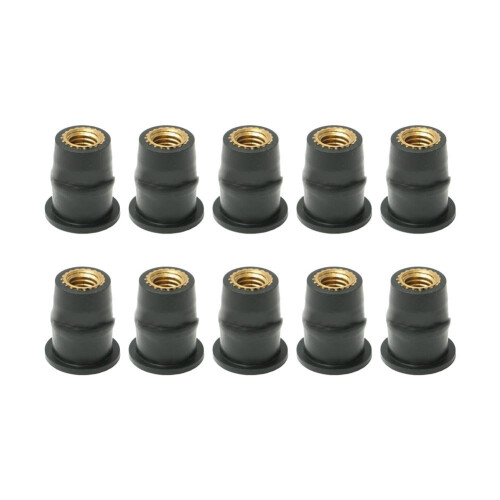10 τεμάχια παξιμάδια στερέωσης M5Rubber5mm / 0.2in για μπουλόνια παρμπρίζ μοτοσικλέτας