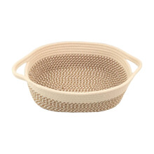 Paniers en corde tressée, 28 x 17 x 8,5 cm, paniers de rangement pour vêtements, grands bacs de rangement pour la maison, pour la chambre ou le