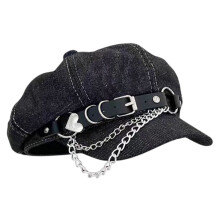 Chapeau octogonal tendance, casquette de gavroche, chapeau de peintre, chapeau punk assorti pour les fêtes et les occasions décontractées