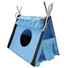 Cachette pour petits animaux de compagnie, abri pour cochon d'Inde, tente de jeu, jouets pour lapins nains, litière avec rideau pour chinchillas