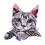 Parches termoadhesivos con estampado de gatos para ropa y manualidades. 1