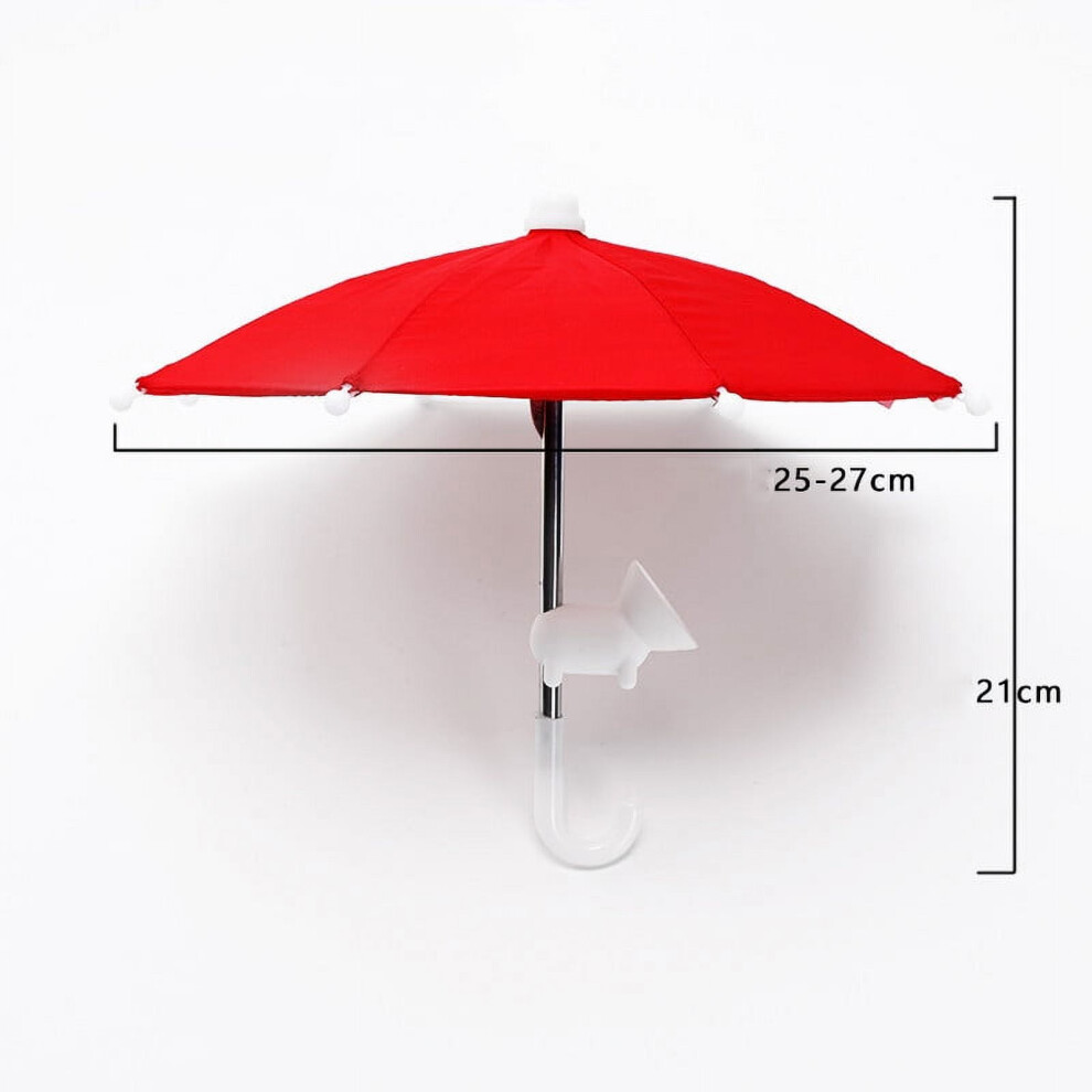 Phone Umbrella Stand With Suction Cup Â Mini Sunshade For Outdoor Phone Protection (Sun & Rain), Compatible With Fajhha Red 9405492072824