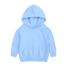 Unisex Toddler Kids Baby Boy Girl Hoodies Basic Solid Long Sleeve with Pocket Hooded Sweatshirts Pullovers for Fall,Z01 Light Blue,3-4 Years