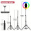 Ring Light profissional de 10 polegadas para selfies com suporte — 55,5 polegadas de altura, 38 cores, intensidade ajustável, velocidade do LED, 2