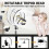 Ring Light profissional de 10 polegadas para selfies com suporte — 55,5 polegadas de altura, 38 cores, intensidade ajustável, velocidade do LED, 3
