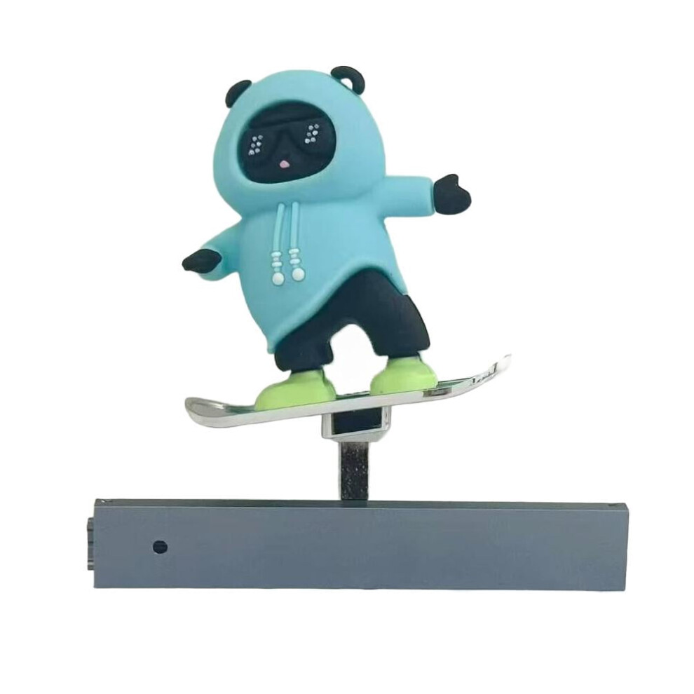 Qenashaing Skateboard Bear Dashboard Ornament, Inertia-Activated, Smooth Sliding, Glue-Drop Pvc Â Compatible With Car Windshield & Dash 9405492074729