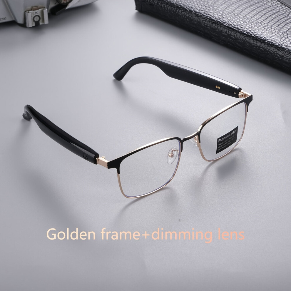 Blue/Light 2024 Smart Glasses With Auto-Dimming Lenses (3S), Anti- Wireless Audio, Metal Frame Â Compatible With Driving & Fashion